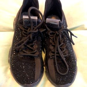 Black Steve Madden Rhinestone Shoes Size 9